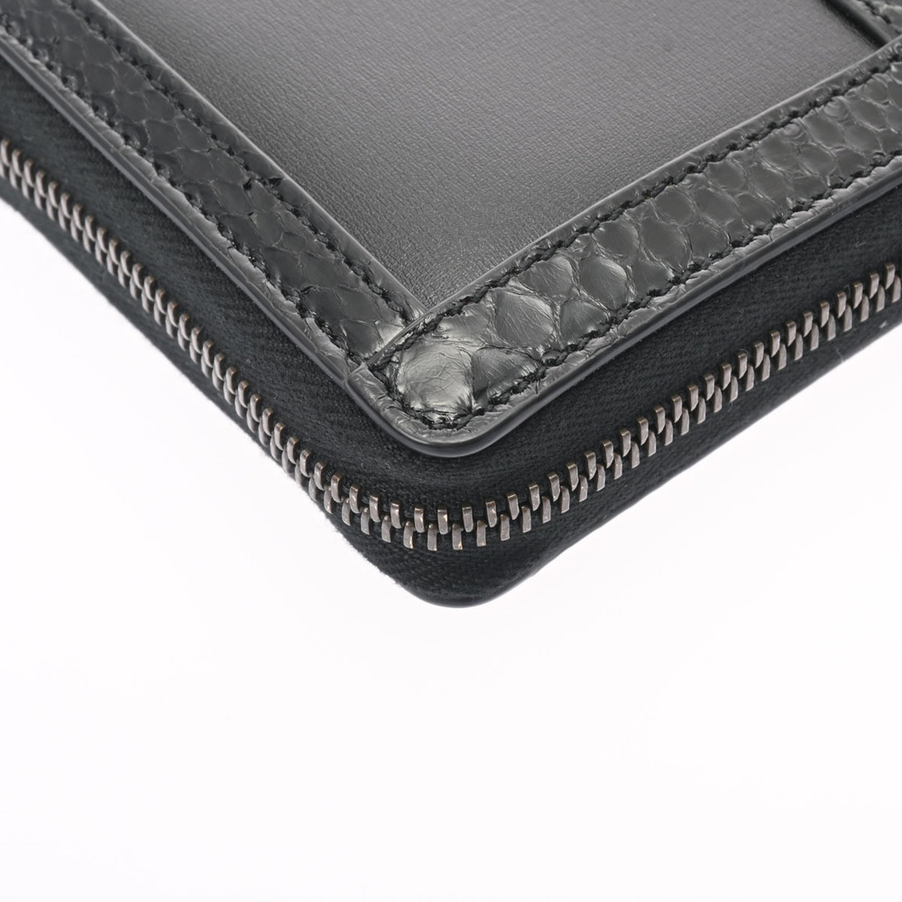 Gucci Zip Around Wallet Black Python Leather Long - image 7